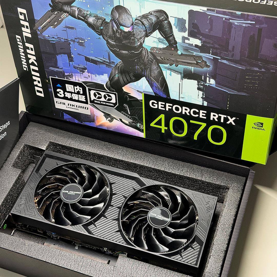 【美品】RTX 4070 12GB 玄人志向 GALAKURO AD103仕様