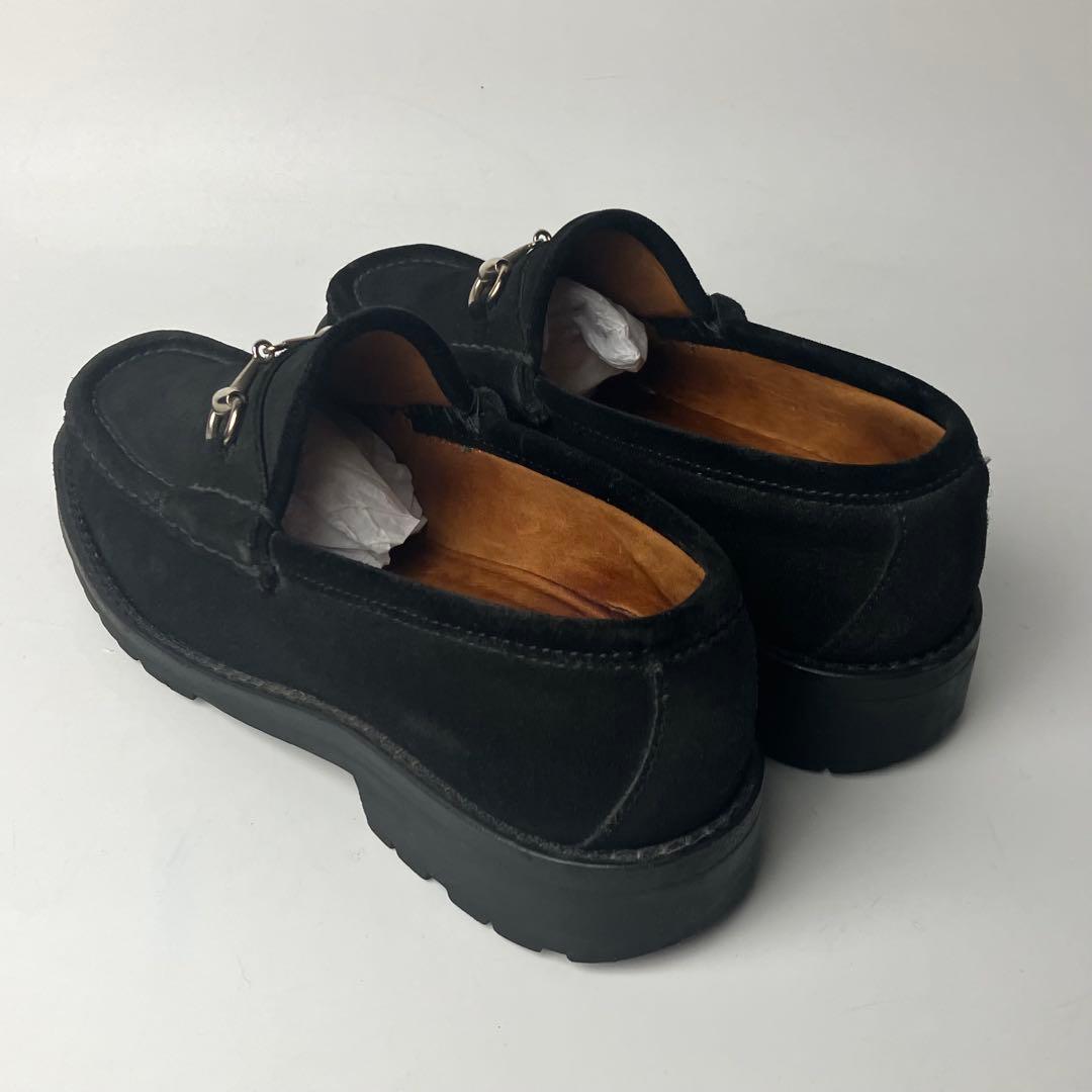 【美品】GUCCI ラグソール　スクエアトゥ　ホースビットローファー　22.5黒