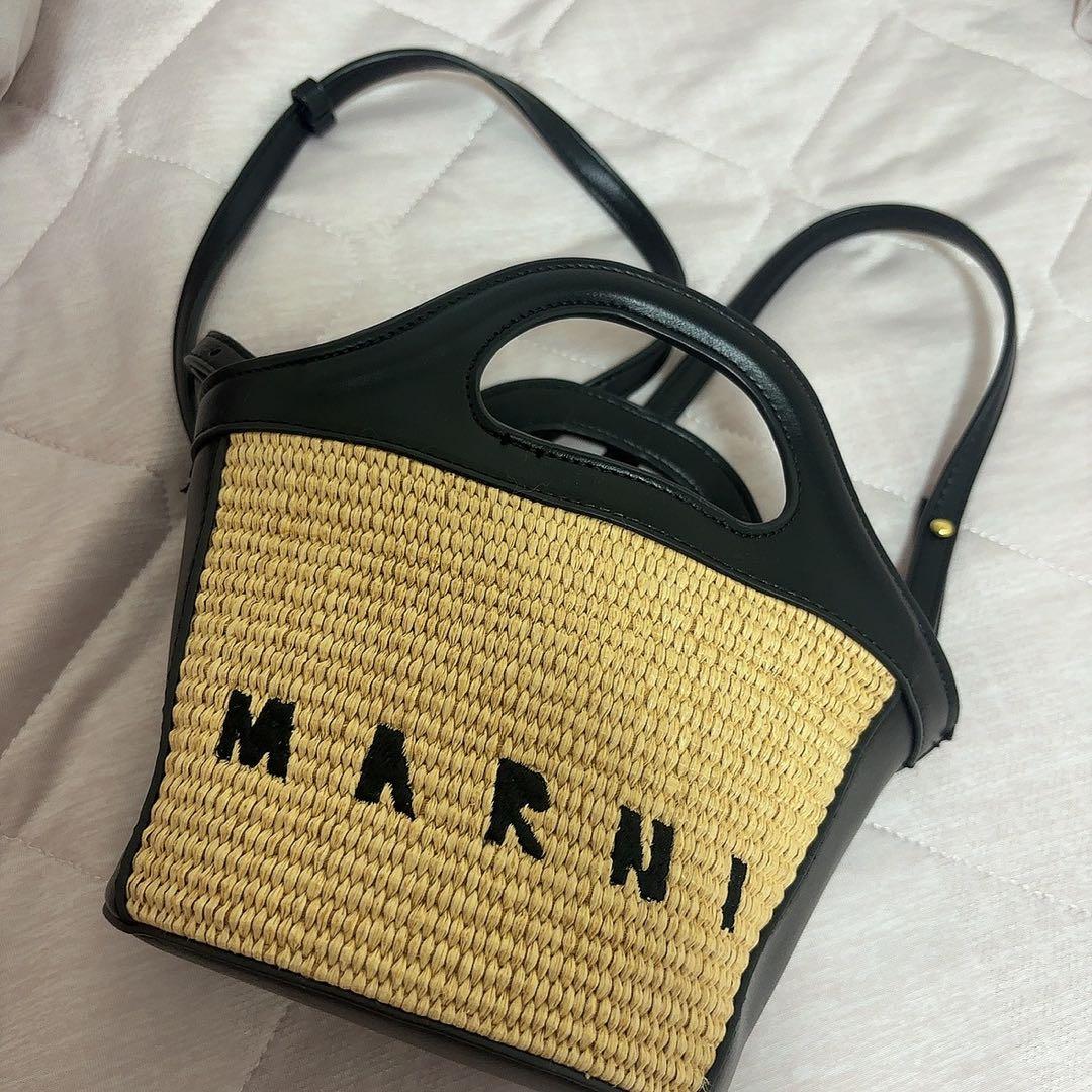 【最短7/24発送】MARNI かごバッグ 黒とベージュ