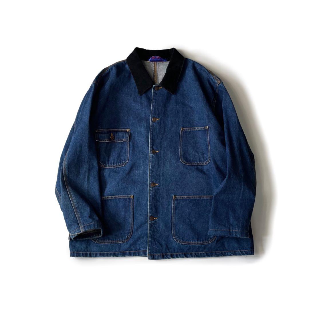 80’s 90’s BIGMAC デニムカバーオール コーデュロイ ライナー無し