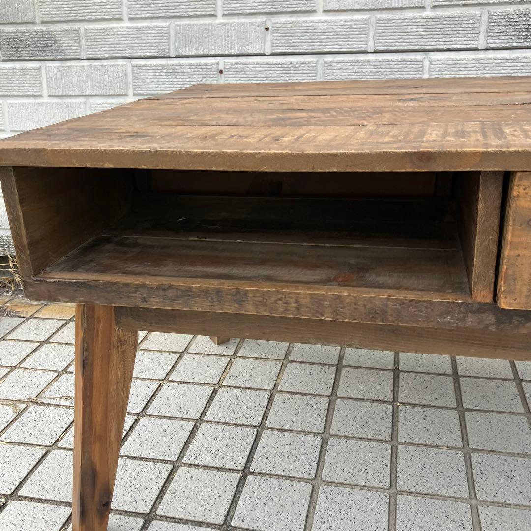 北欧レトロ 古家具 古材 無垢材 カフェテーブル サイドテーブル 文机 書斎机
