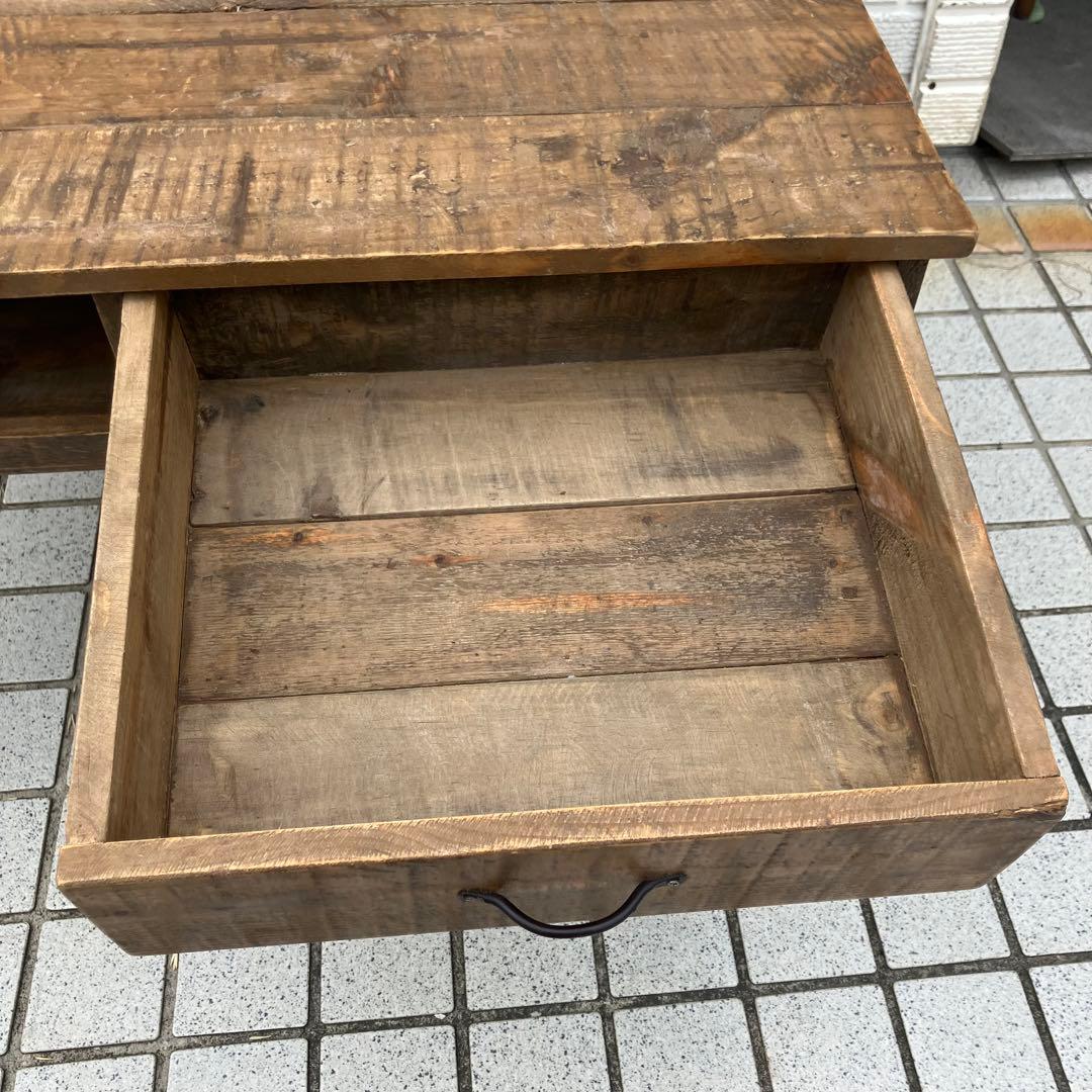 北欧レトロ 古家具 古材 無垢材 カフェテーブル サイドテーブル 文机 書斎机