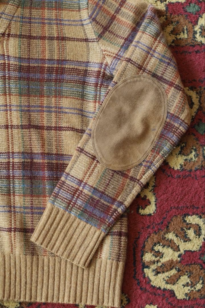 h*a様 ラルフローレン　ニット　セーター　ショールカラー　エルボーパッチ