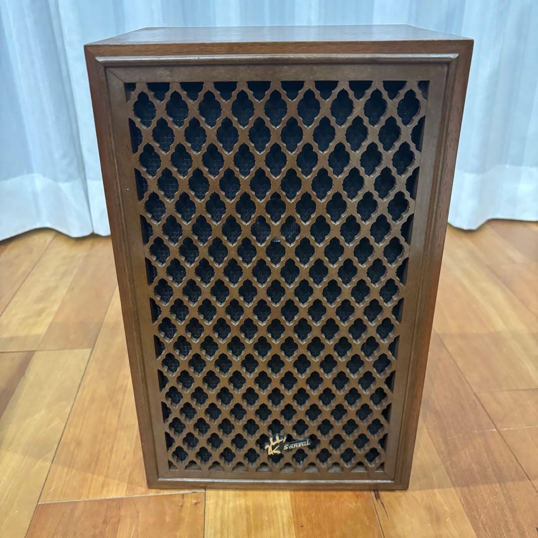 【名機】Sansui SP-10 ビンテージスピーカー 格子グリル 木製 美品