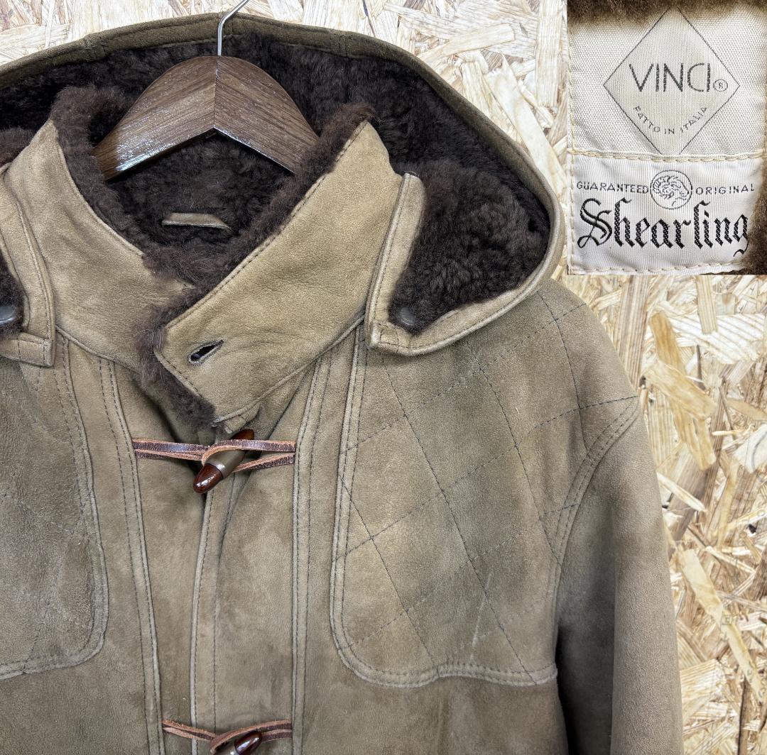 イタリア製 VINCI shearling 高級リアルムートンコート100%本革