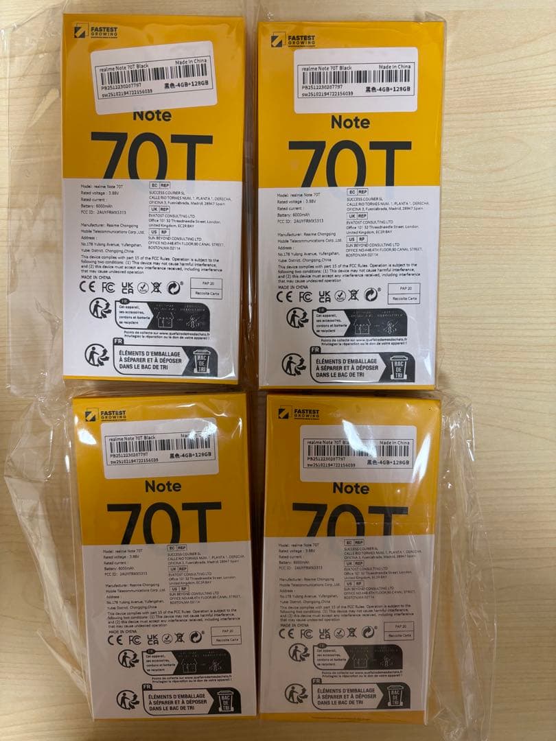 REALME NOTE 70T RAM 4GB+128GB 4台セット