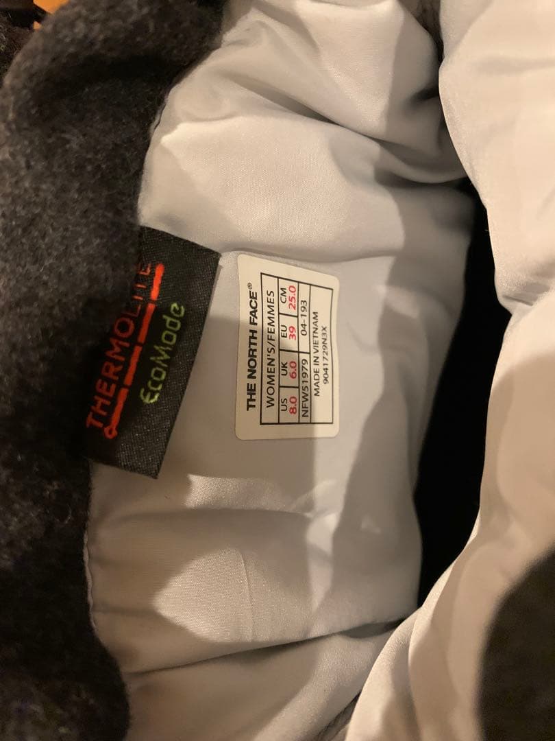 美品　THE NORTH FACE ダウンスタイルブーツ チャコール　25センチ