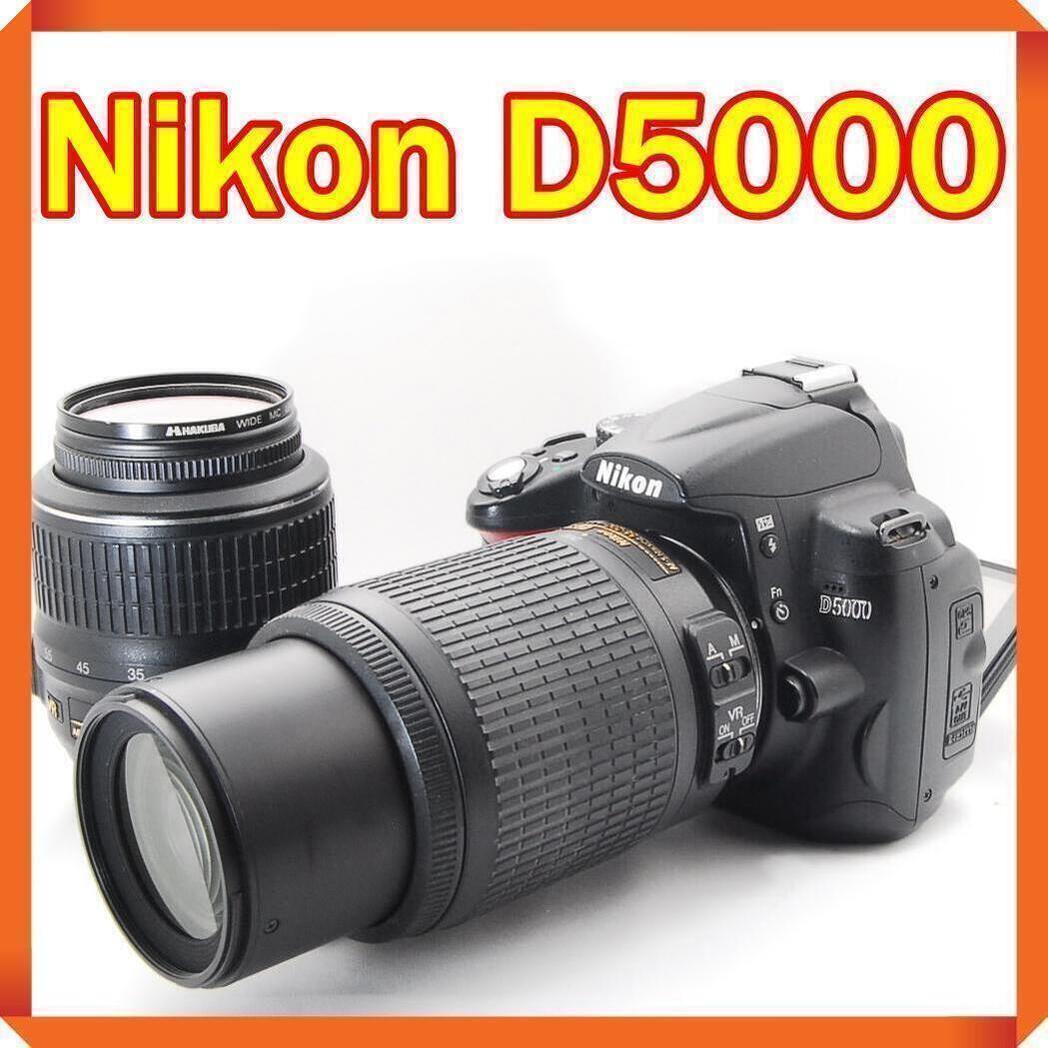 シャッター新品級 Nikon D5000 簡単操作！画面反転で自撮り撮影♪