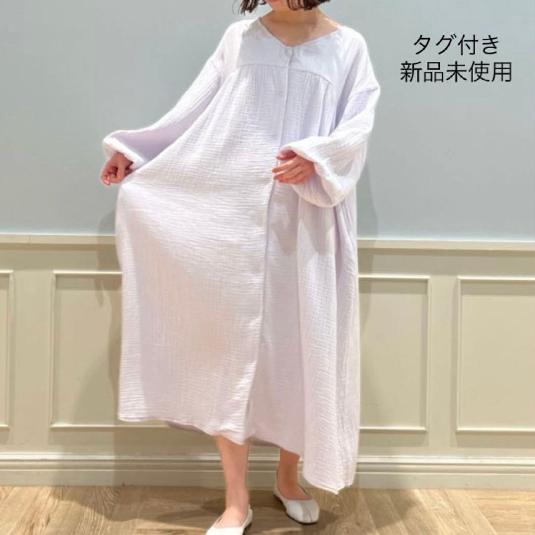 ジェラートピケ マタニティガーゼ前開きドレス　マタニティー　ワンピース　ワンピ