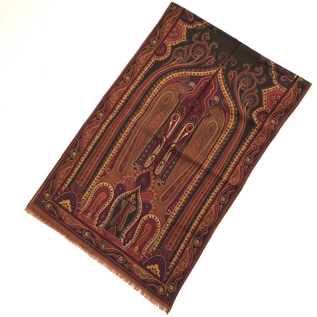 【新品】エトロ スカーフ ウールシルク ペイズリードレイクス アナトミカ西口修平