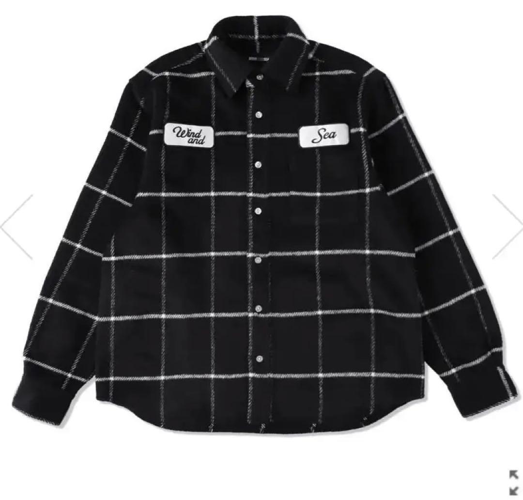 WINDANDSEA ミリタリー チェックシャツ