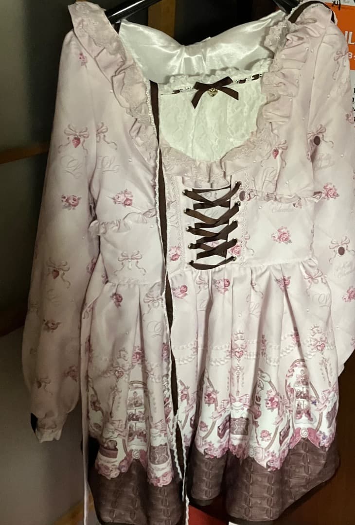 リズリサ　melty chocolate柄ワンピース　ピンク