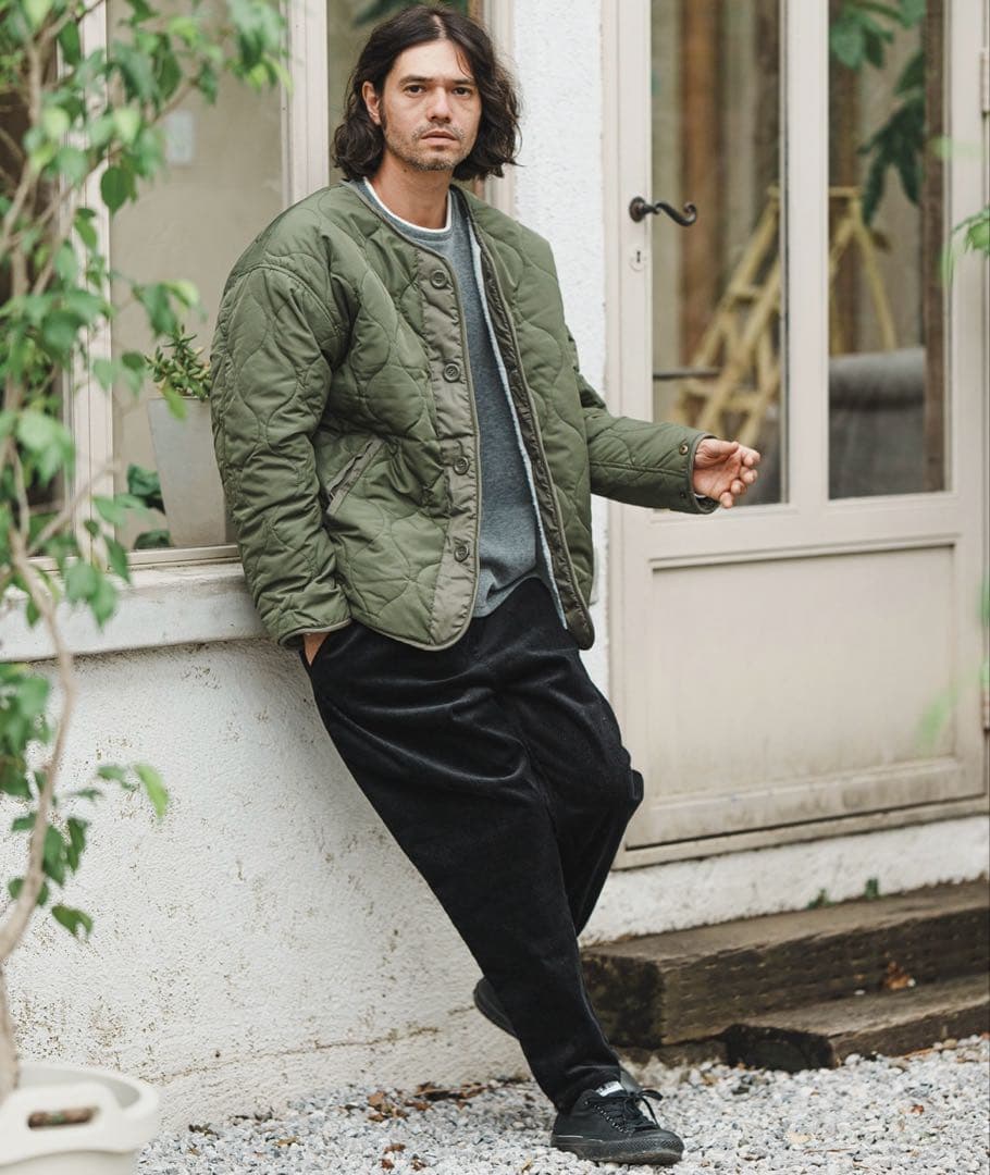 CAMBIO コーデュロイストレッチ ソフトサルエルテーパードパンツ