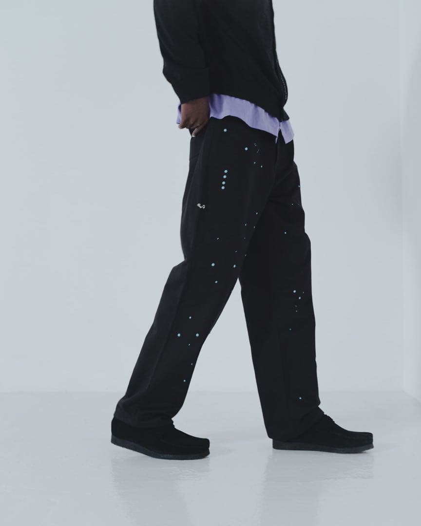 Work straight pants w/pierce（BLACK） M