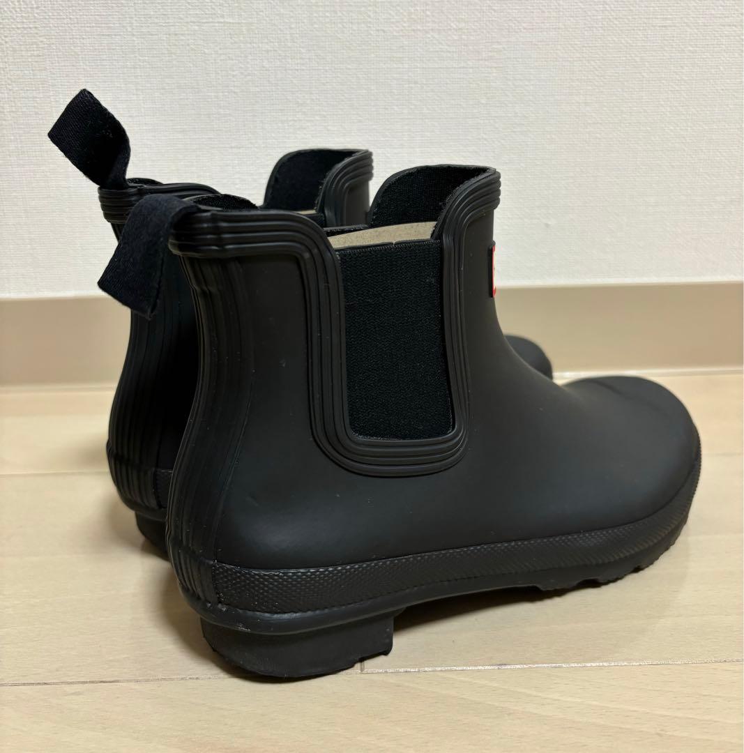 HUNTER ORIGINAL CHELSEA レインブーツ ブラック 23cm