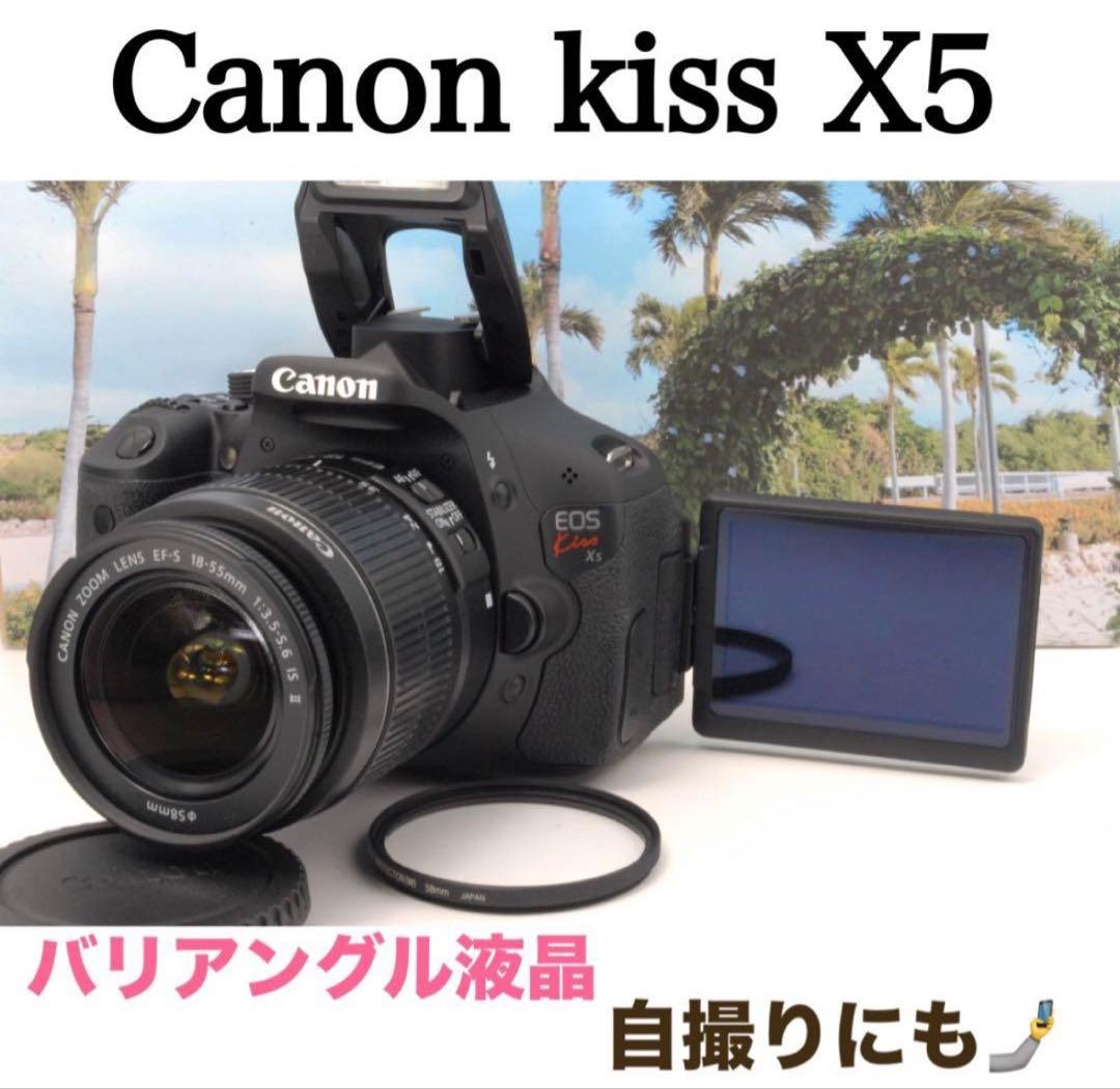 ✨回転式液晶✨Canon kiss X5 レンズセット 初心者おすすめ 美品