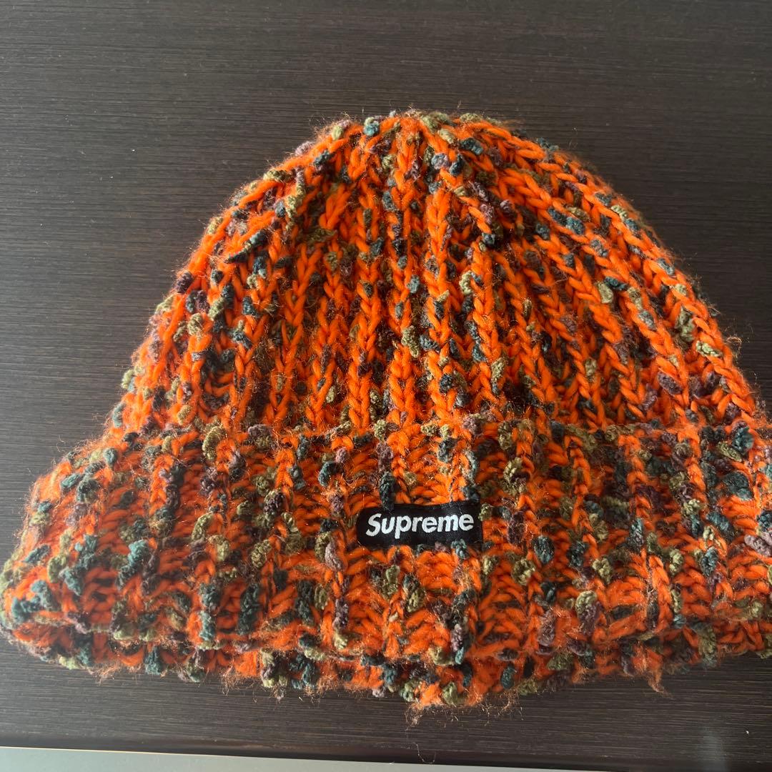 supreme Chenille Beanie ビーニー　オレンジ　ニット帽