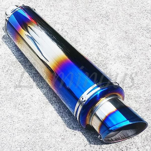 チタン焼き風 マフラーサイレンサー スリップオン 60.5mm バッフル ホンダ