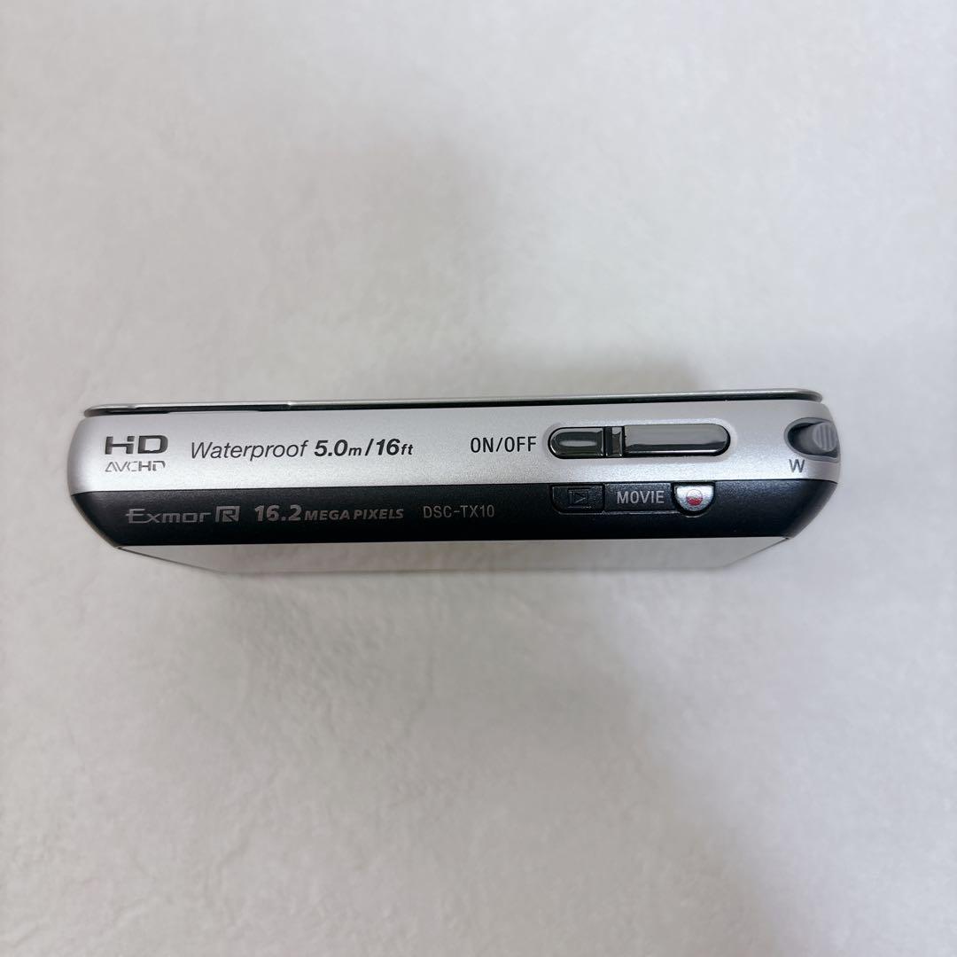 極美品　SONY Cybershot DSC-TX10 シルバー　防水デジカメ