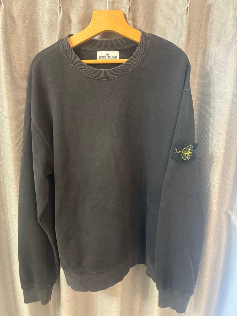 STONE  ブラック 長袖 トレーナー　ストーンアイランド