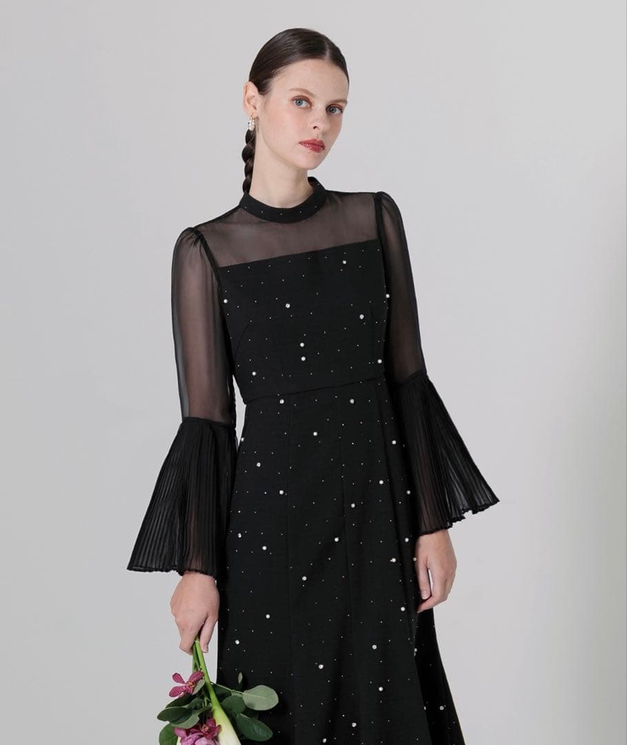 Leja パールビーズ　マーメイドドレス　パーティドレス　S