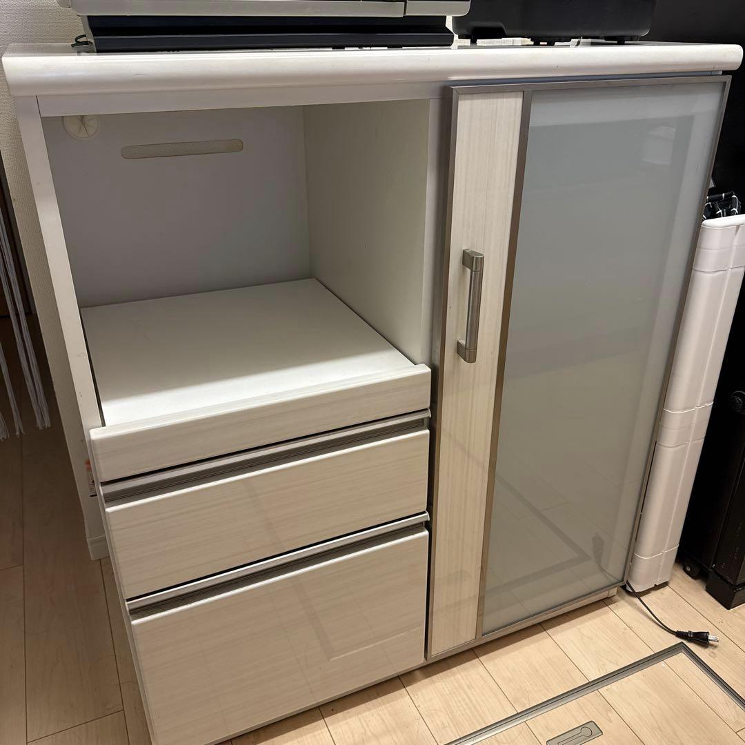 ニトリ　レンジボード　Nポスティ ア90WH 食器棚　キッチンボード　カウンター