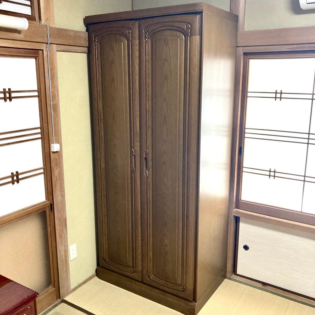 【送料込✨】タンス 箪笥 2ドア クローゼット ムク材 天然木