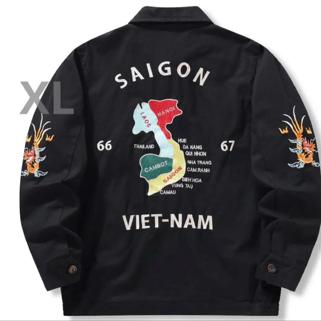 復刻ベトジャン スーベニアジャケット60's 70's 黒XL