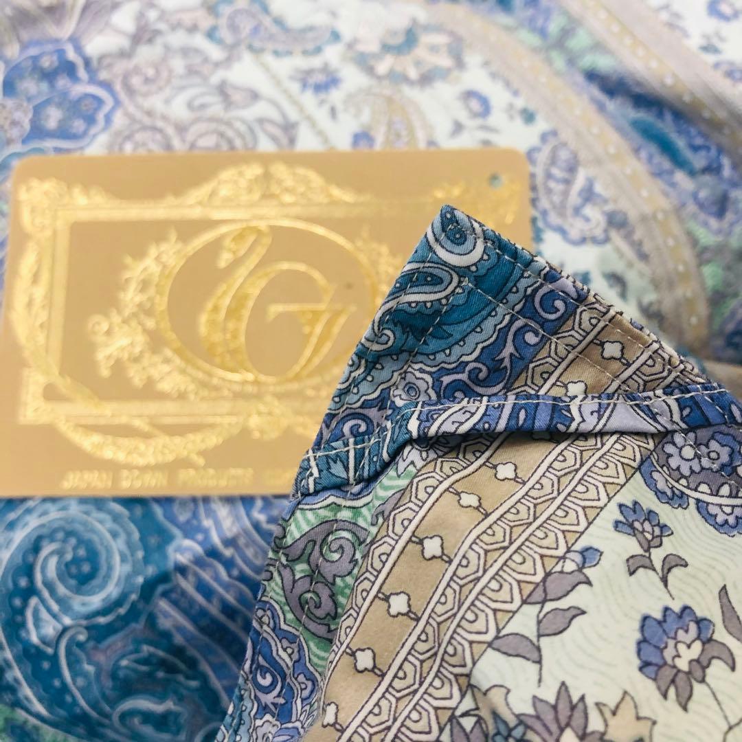 羽毛布団 シングル ポーランド産ホワイトマザーグース 日本製 sk6492ブルー