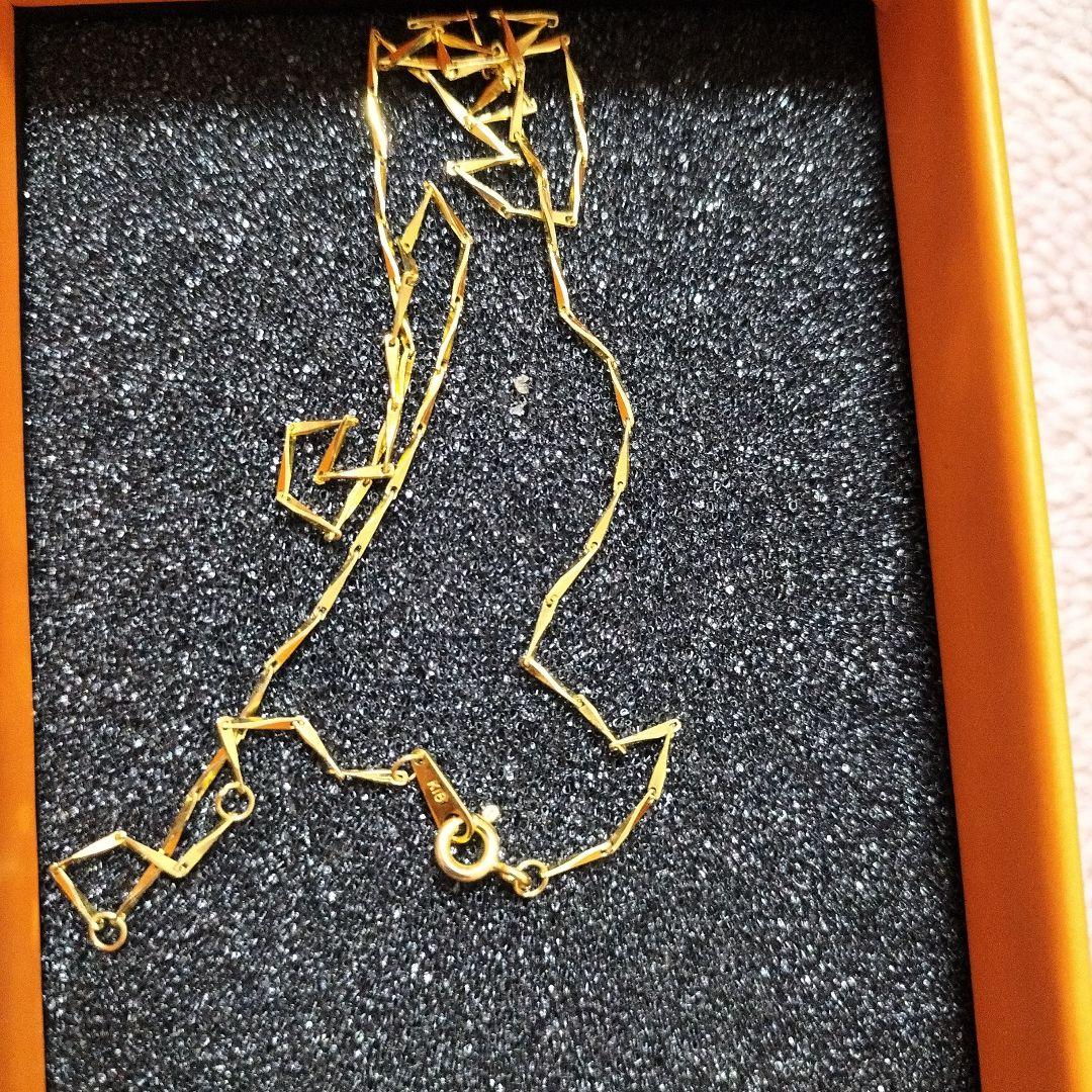 ゴールド 幾何学的ラインネックレス 19.1g