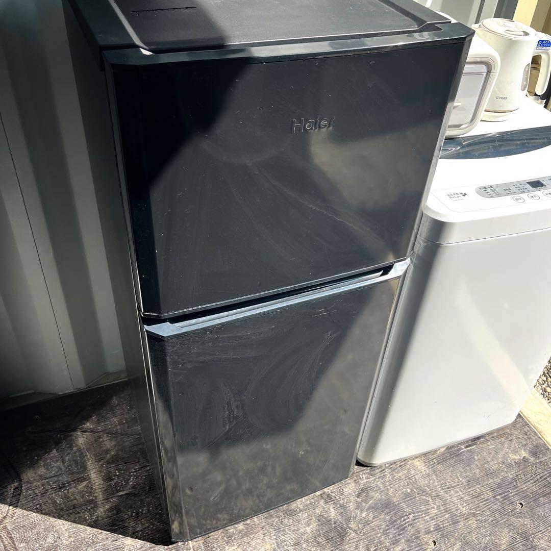 203取付無料！完動品！スタイリッシュブラック小さめ冷蔵庫洗濯機炊飯器電子ケトル