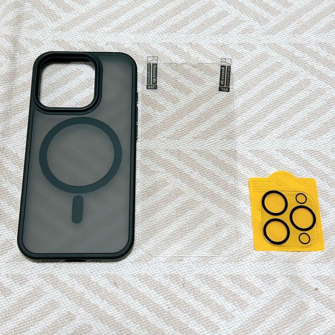 iPhone16用 ケース ケース+カメラフィルム MagSafe対応