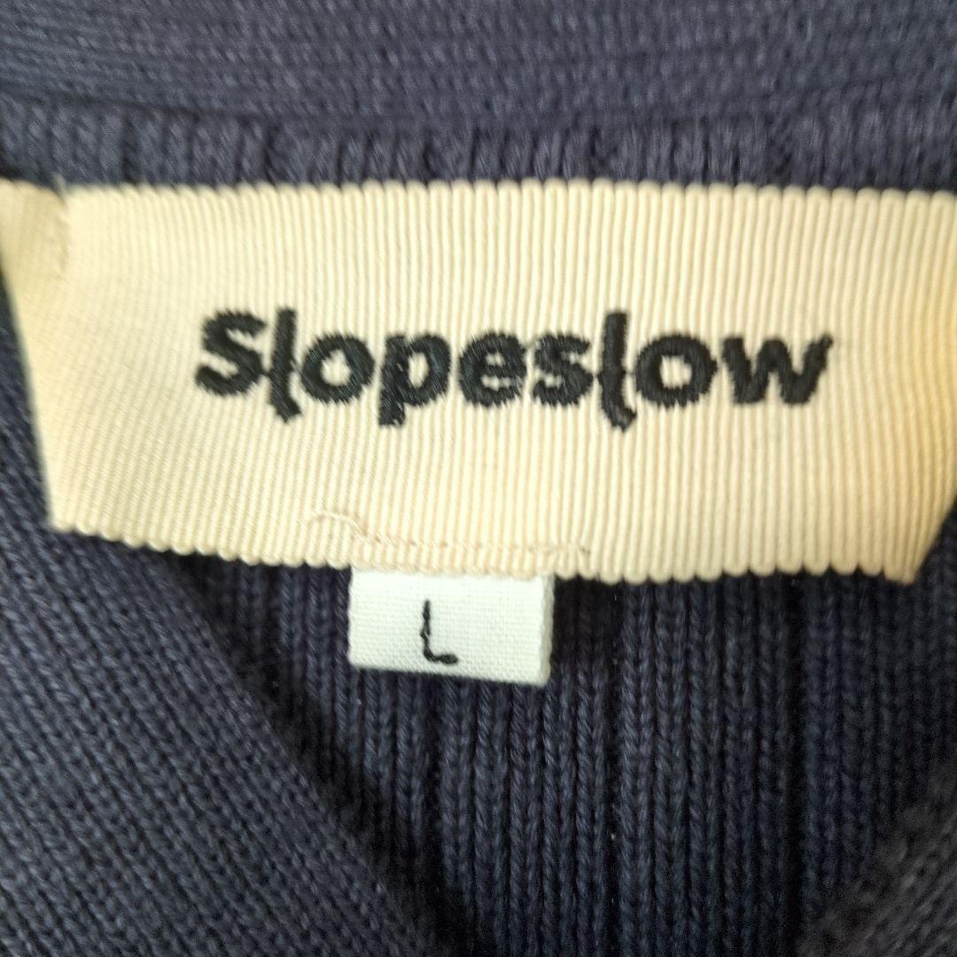 slopeslow コットン和紙オーバーダイクロス Vネック