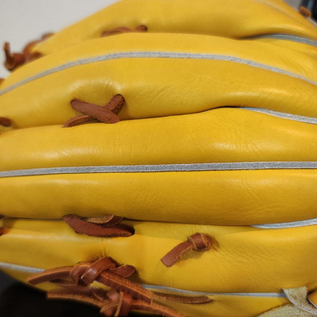 ミズノプロ　軟式用　外野手用　フィンガーコアテクノロジー イエロー 右投げ