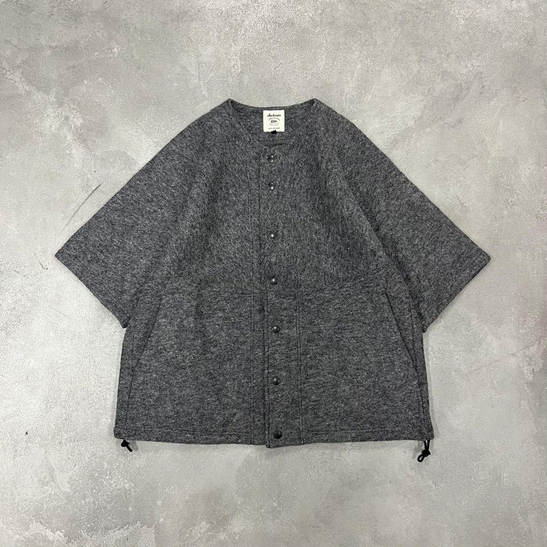 JACKMAN wool watch shirt グレー M
