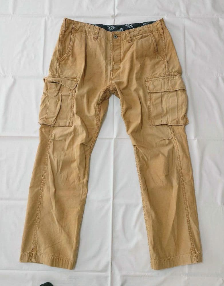 桃太郎ジーンズ 硫化染めバックサテンカーゴパンツ ワークパンツ サイズ34