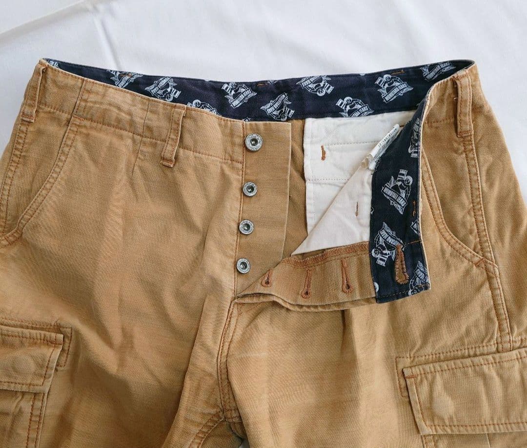 桃太郎ジーンズ 硫化染めバックサテンカーゴパンツ ワークパンツ サイズ34