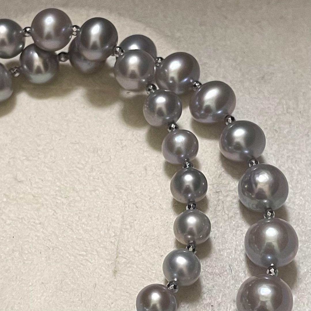 【超大珠✨本真珠】 デザインネックレス 6.5-12.0 パール グラデーション