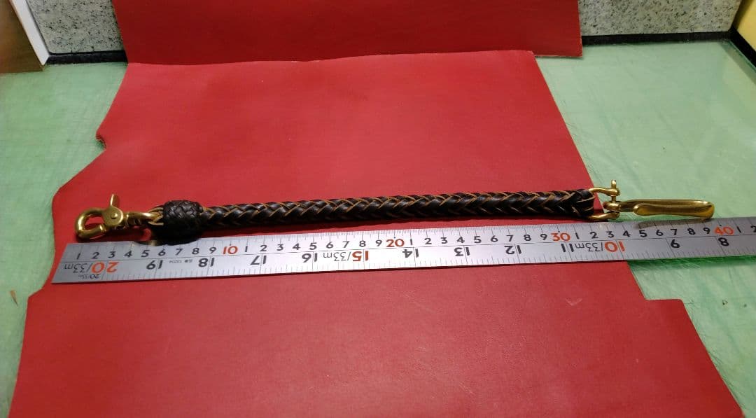 ★いち様★ウォレットロープ☆ホーウィン・クロムエクセルレザー茶芯☆真鍮金具