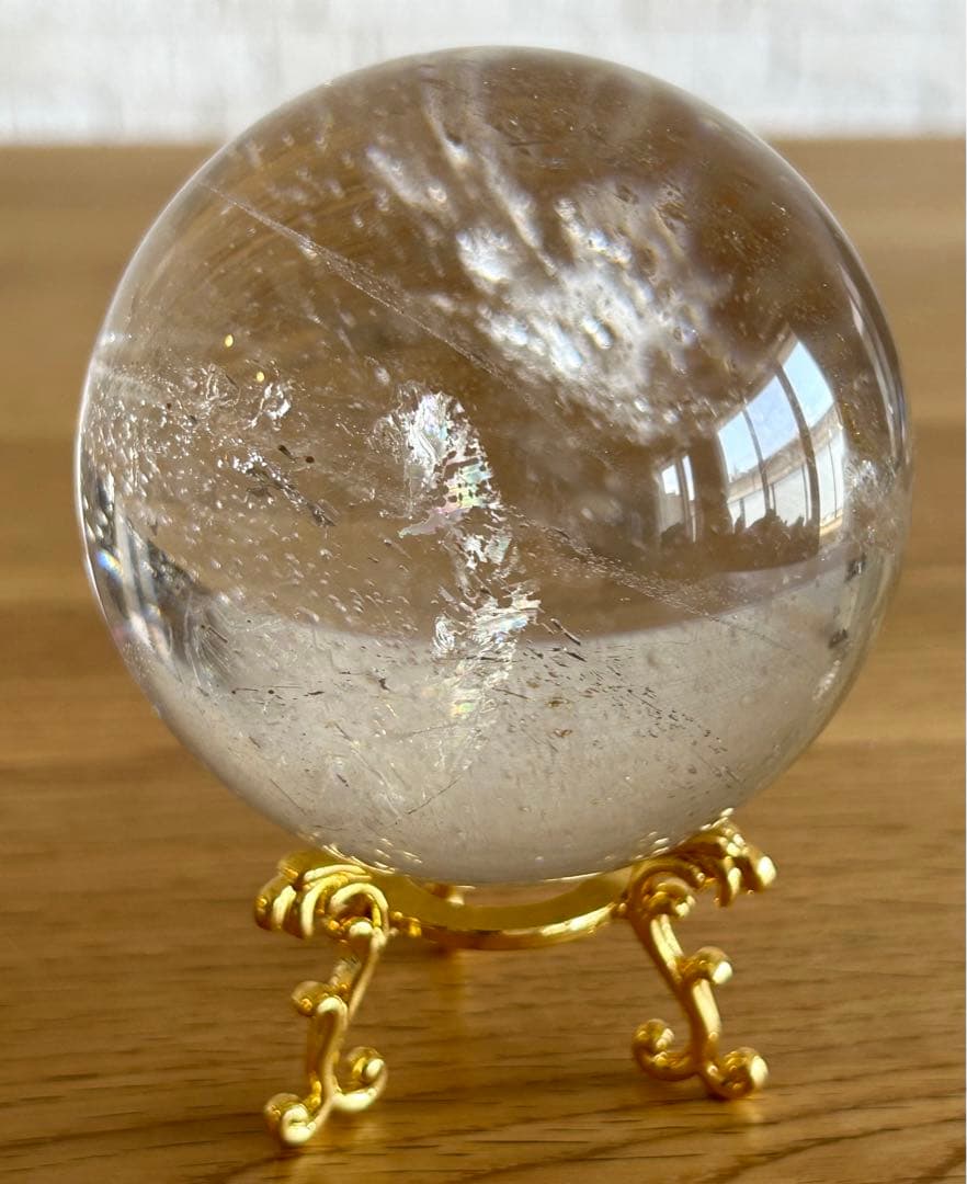 ✨高透明✨水晶　丸玉　約80㎜