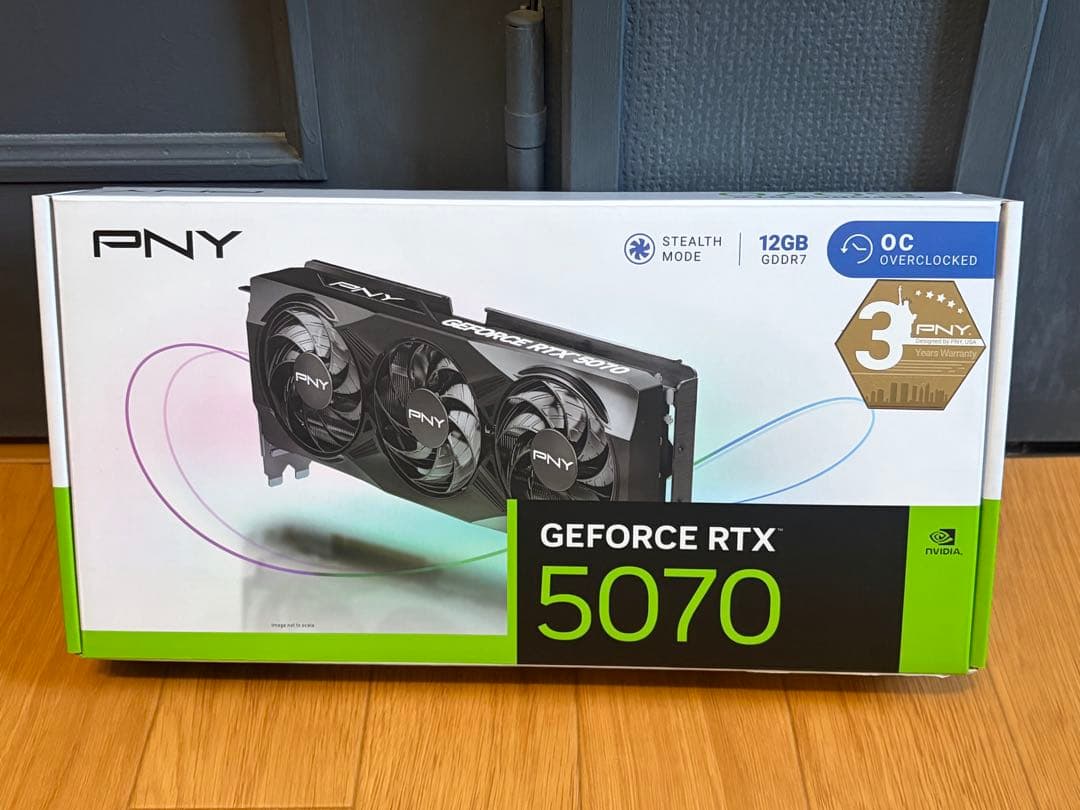 GeForce RTX 5070 12GB OC版 2028年10月まで保証有