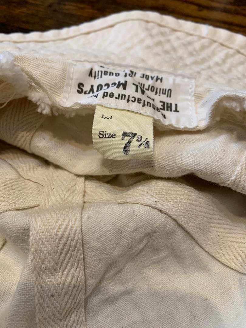 リアルマッコイズ　アーミーハット　ヘリンボーン　生成り　美品