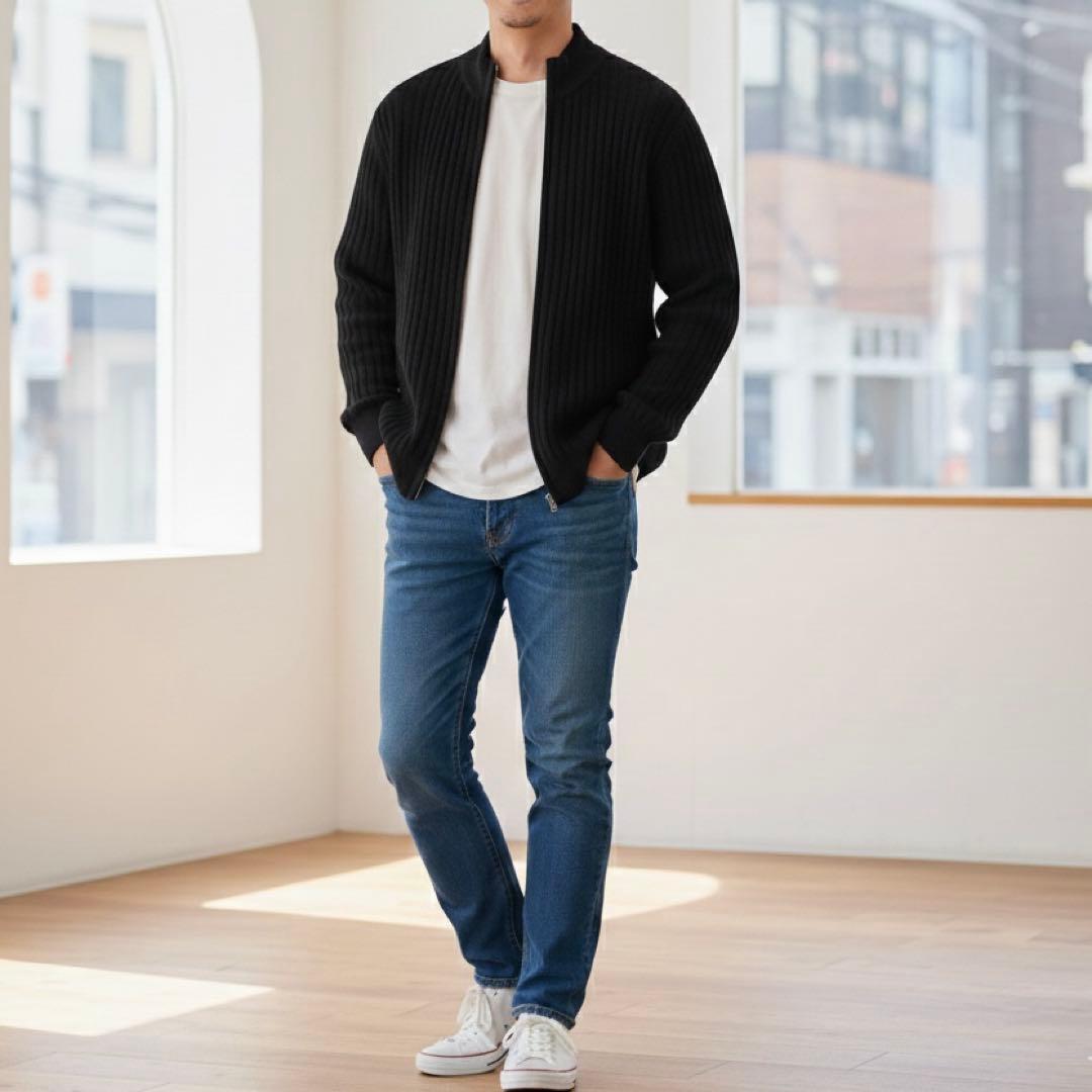 カシミヤ混✨️ポールスミスコレクション ウールドライバーズニット ブラック XL