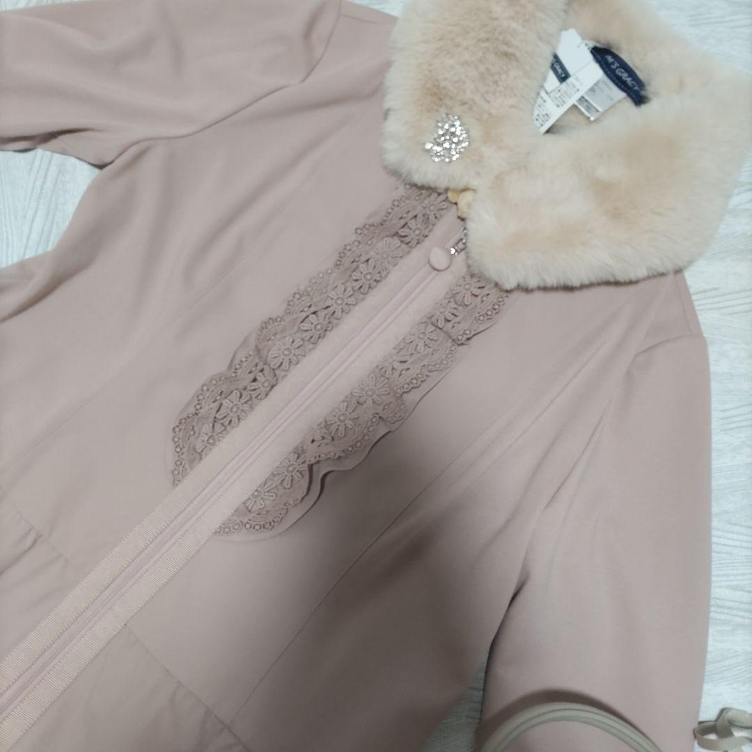 新品タグ無し　スーパービューティー希少42〜44サイズピンクの春秋コート