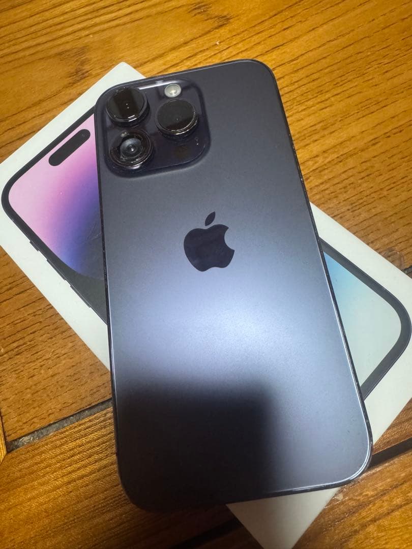 ☆最安 Apple iPhone 14 Pro ディープパープル 本体 箱あり☆