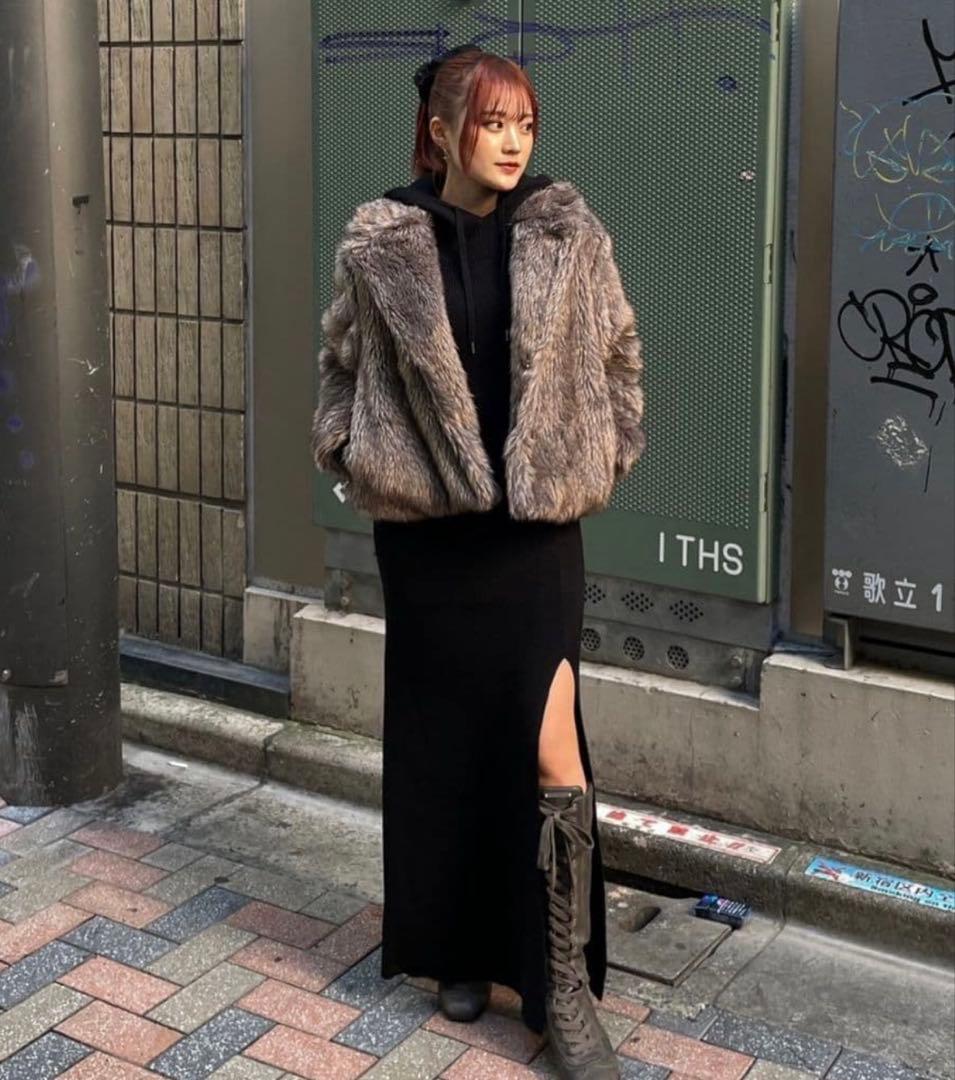 早い者勝ち☆アクレント ライトブラウン ファーコート Sサイズ