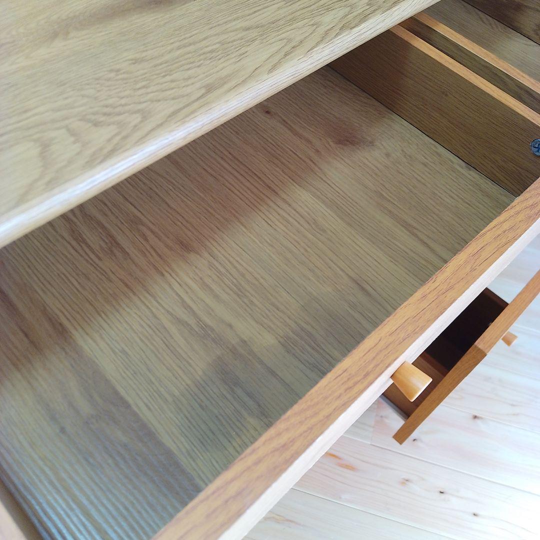 【お値下げ】3面鏡 シンプルドレッサー・鏡台　スツール付き