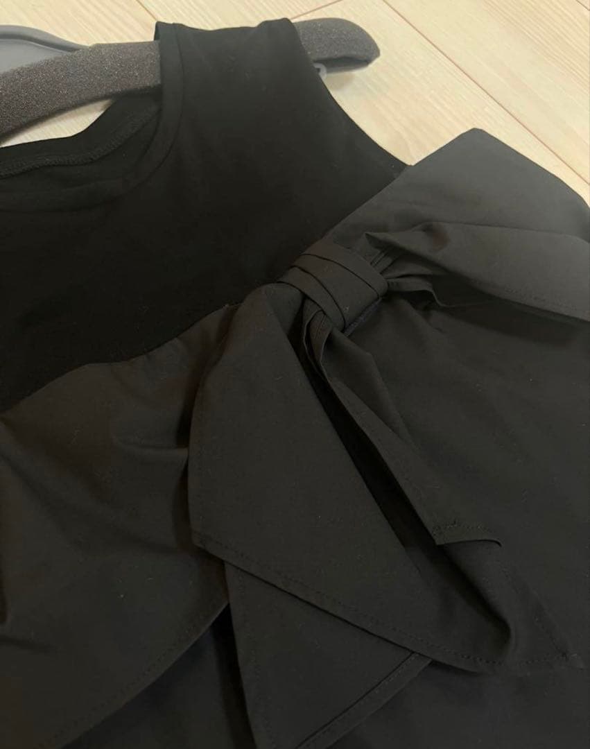 【新品】STRAWBERRY-FIELDS ビックリボンドッキングワンピース