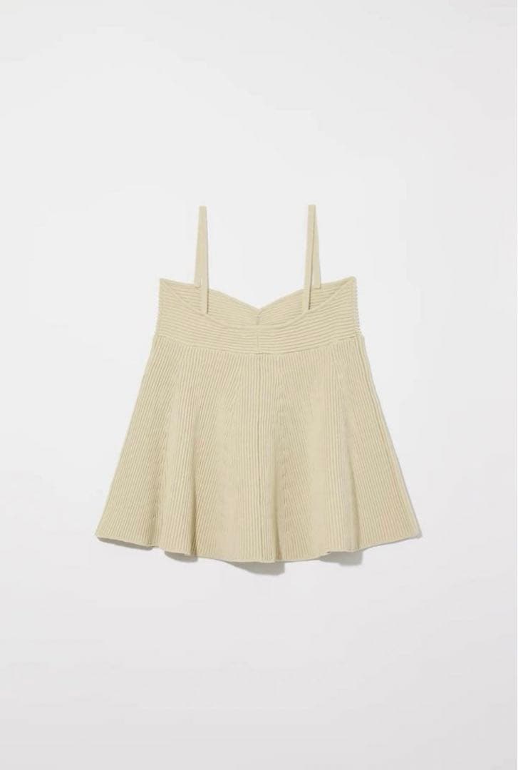 eaphi　RIB KNIT BUSTIER beige
