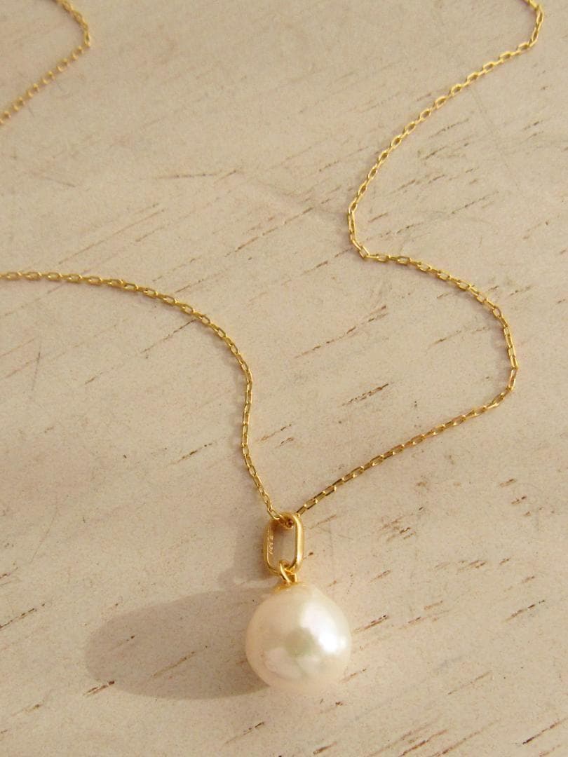 訳あり★パール あこや真珠 K18 18K ネックレス トップ 18金 刻印